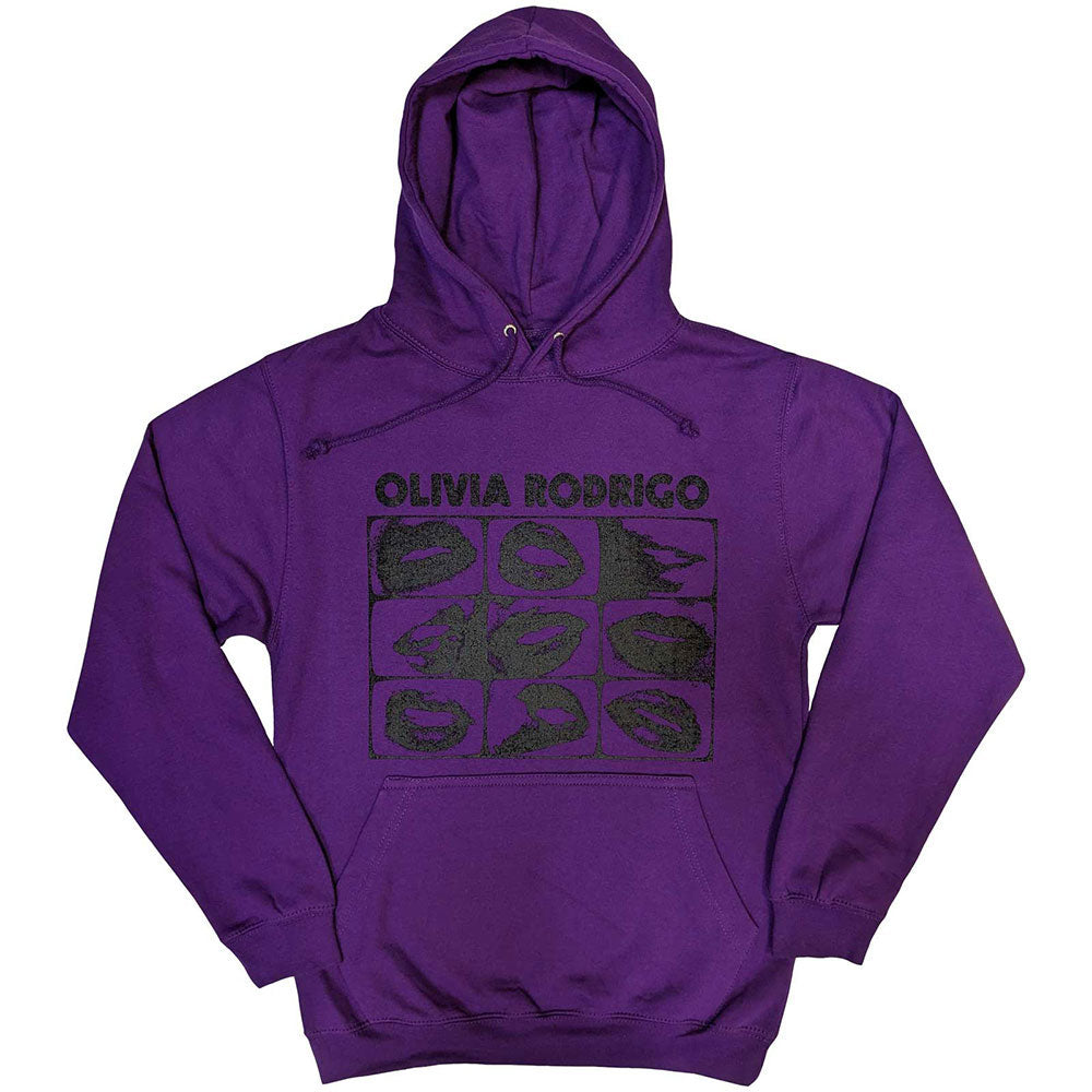 Olivia Rodrigo Threshold Lips Grid Hooded Sweatshirt Front