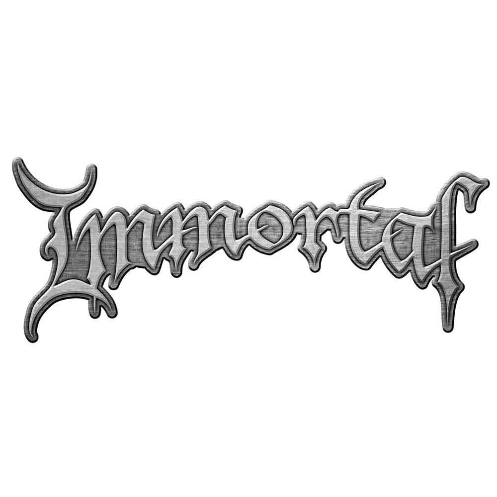 Immortal Logo Pewter Pin Badge Front