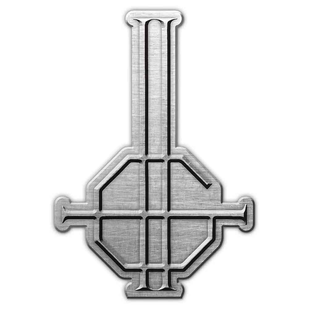 Ghost Grucifix Pewter Pin Badge Front