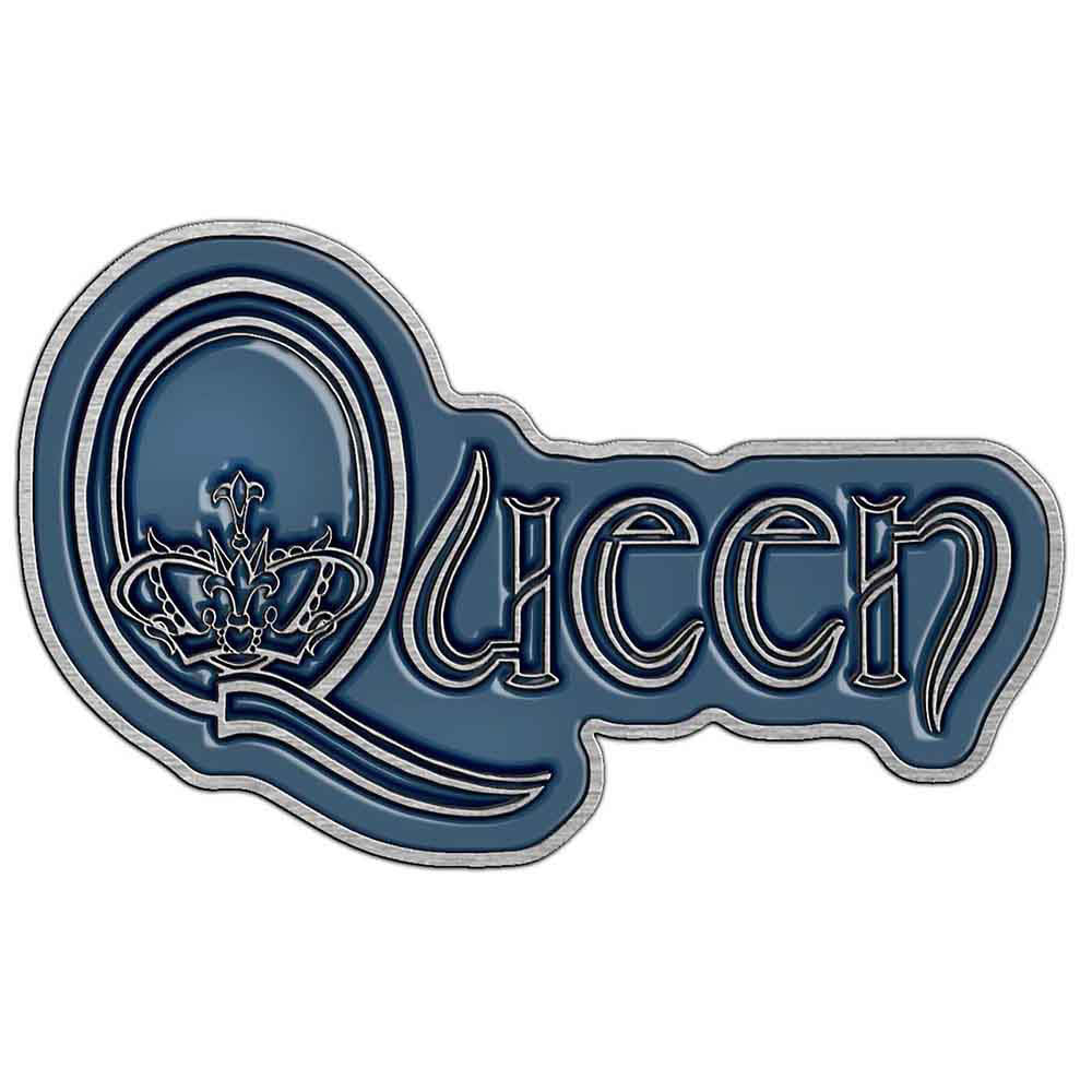 Queen Logo Pewter Pin Badge Front