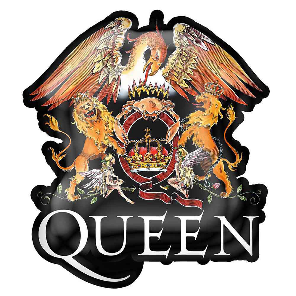 Queen Crest Pewter Pin Badge Front