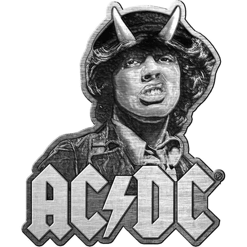 AC/DC Angus Pewter Pin Badge Front
