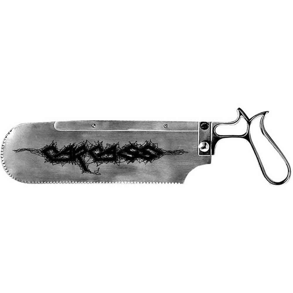 Carcass Saw Pewter Pin Badge Front