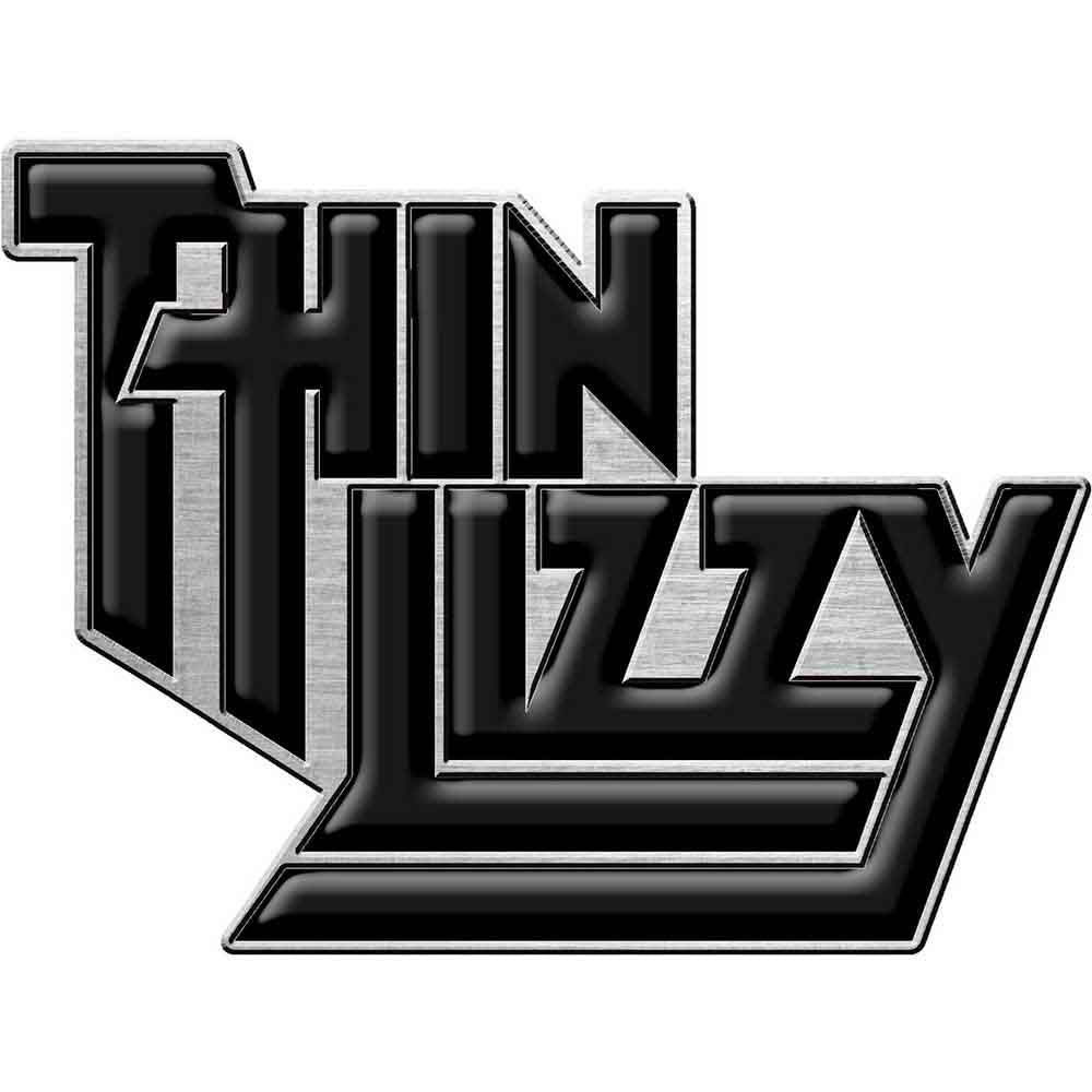 Thin Lizzy Logo 1 Pewter Pin Badge Front