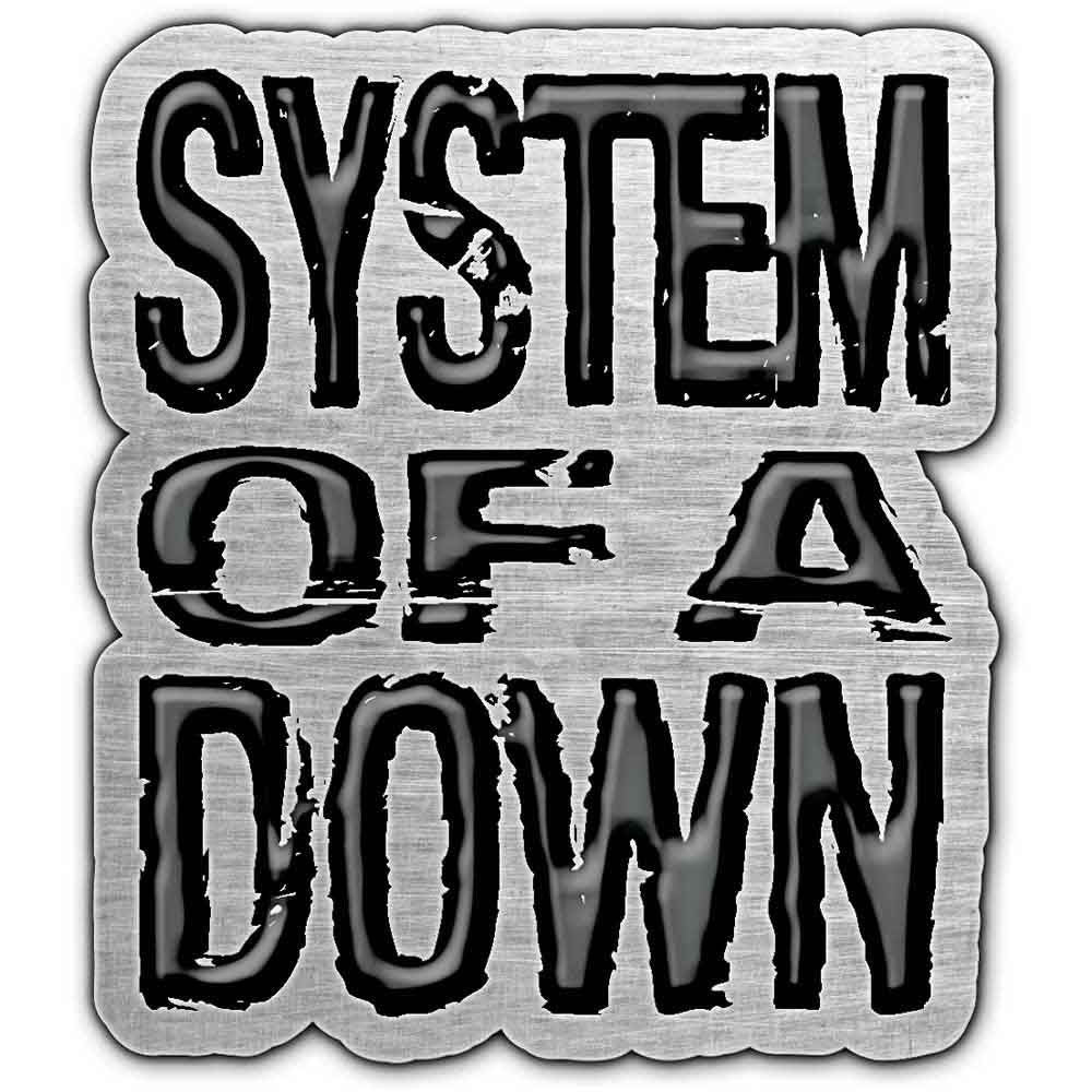 System Of A Down Logo Pewter Pin Badge Front