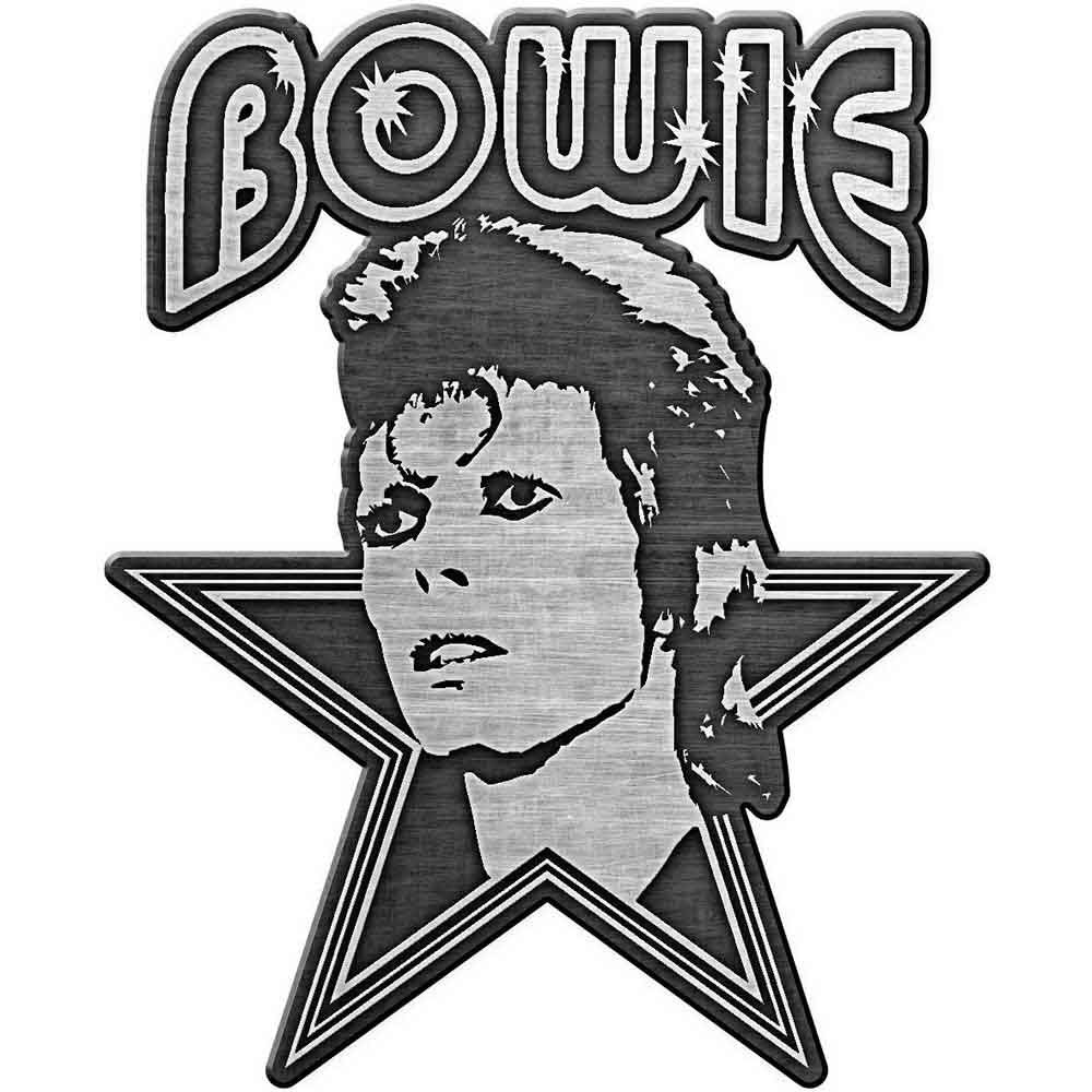 David Bowie Aladdin Sane Pewter Pin Badge Front