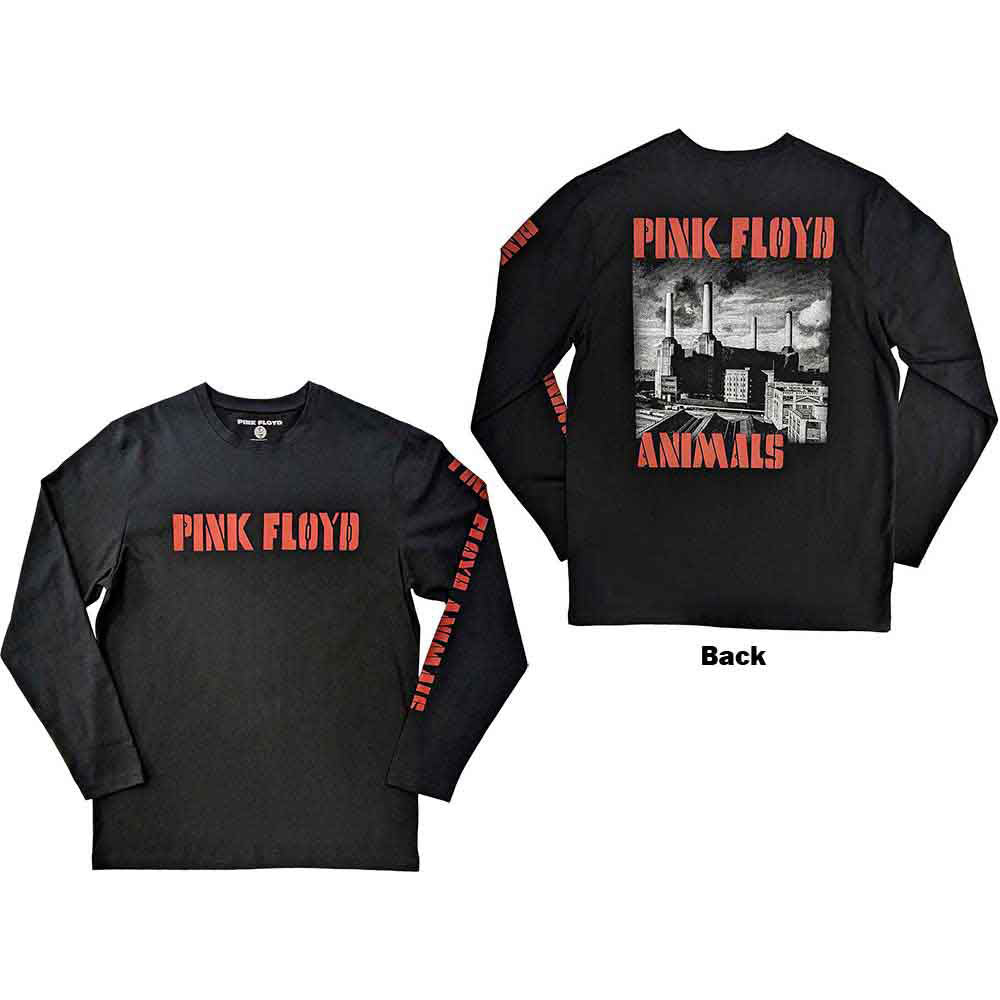 Pink Floyd Animals B&w Long Sleeve Front