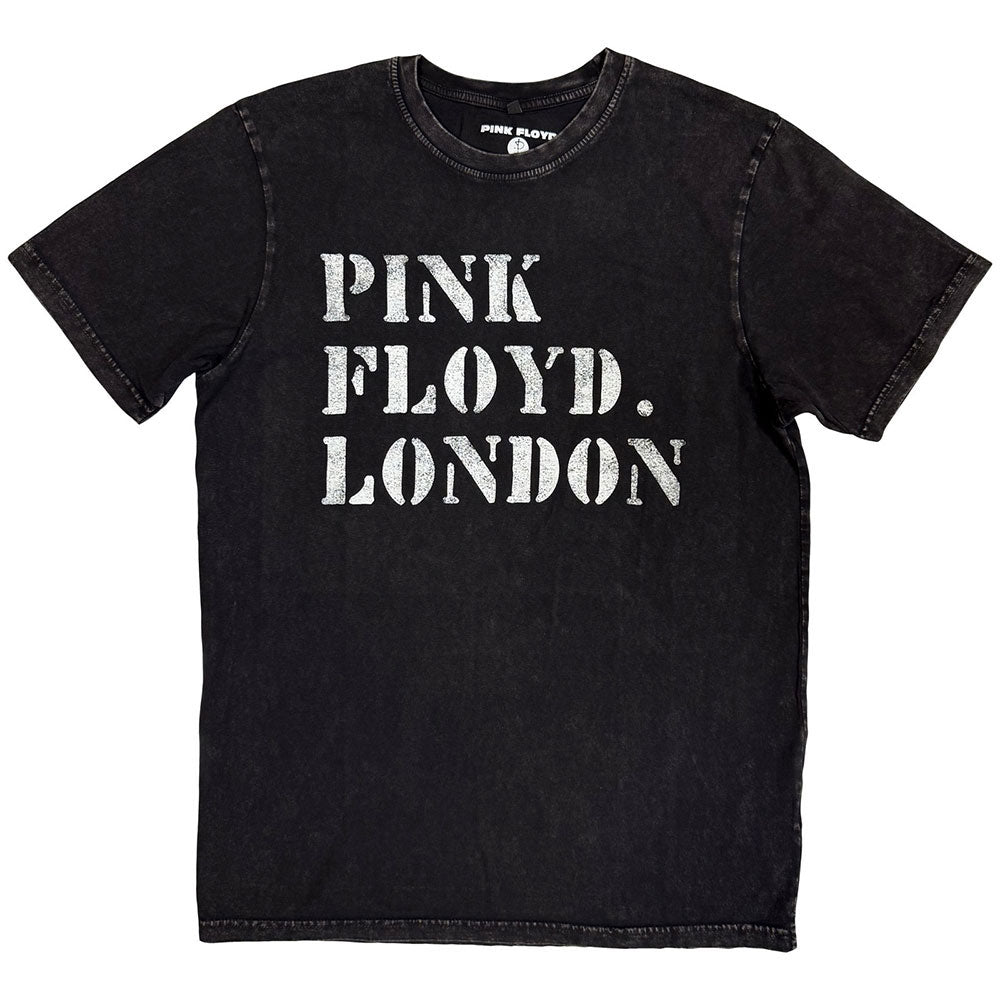 Pink Floyd Stencil Logo Stone Wash T-shirt Front