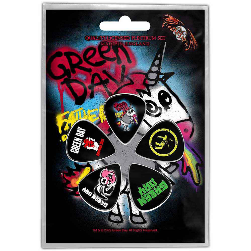 Green Day Father Of All Guitar Pick Front