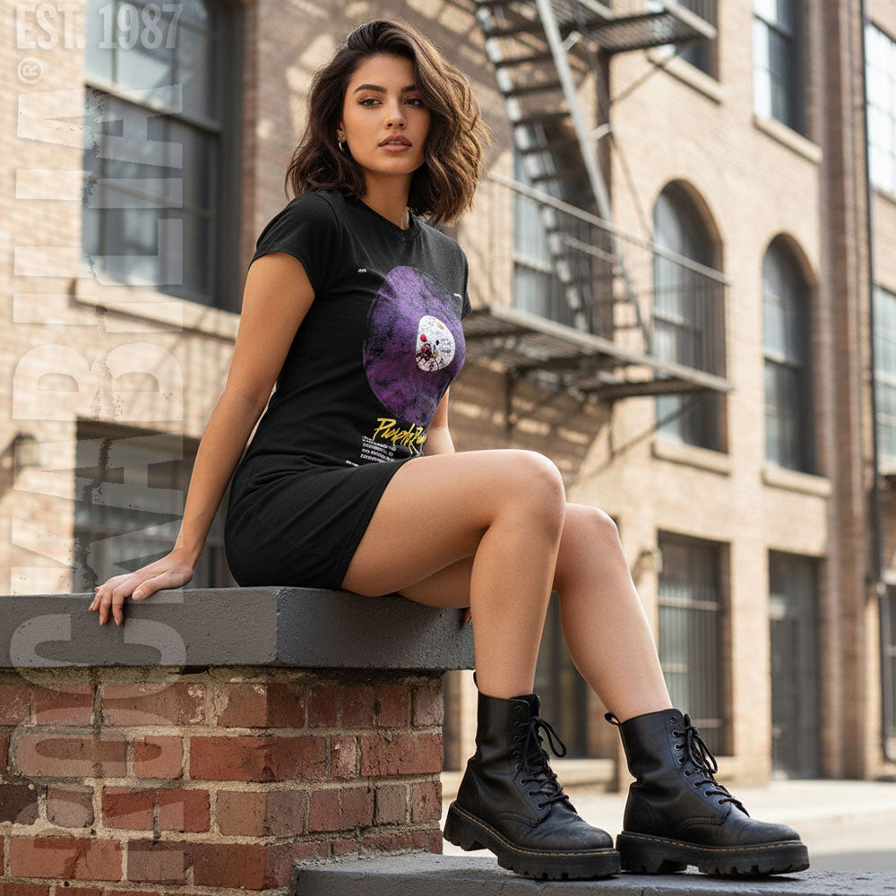 Purple Rain Disc Work Dress