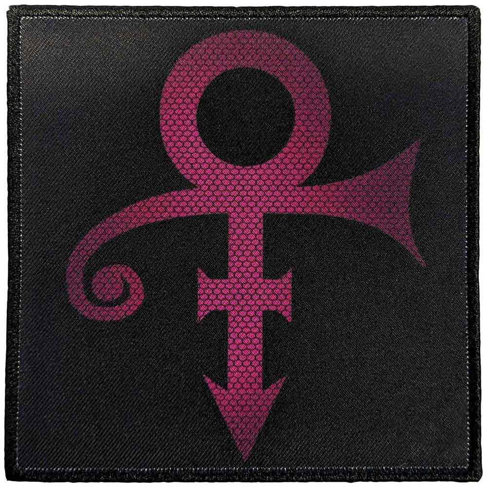 Prince Hexagonally Textured Symbol Woven Patch Front