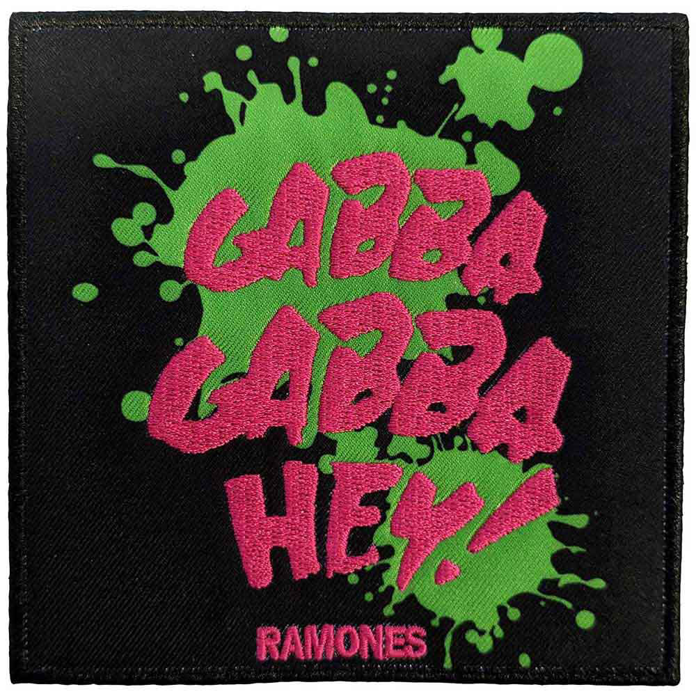 Ramones Gabba Gabba, Hey Woven Patch Front