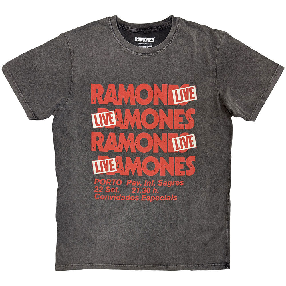 Ramones Concert Stone Wash T-shirt Front