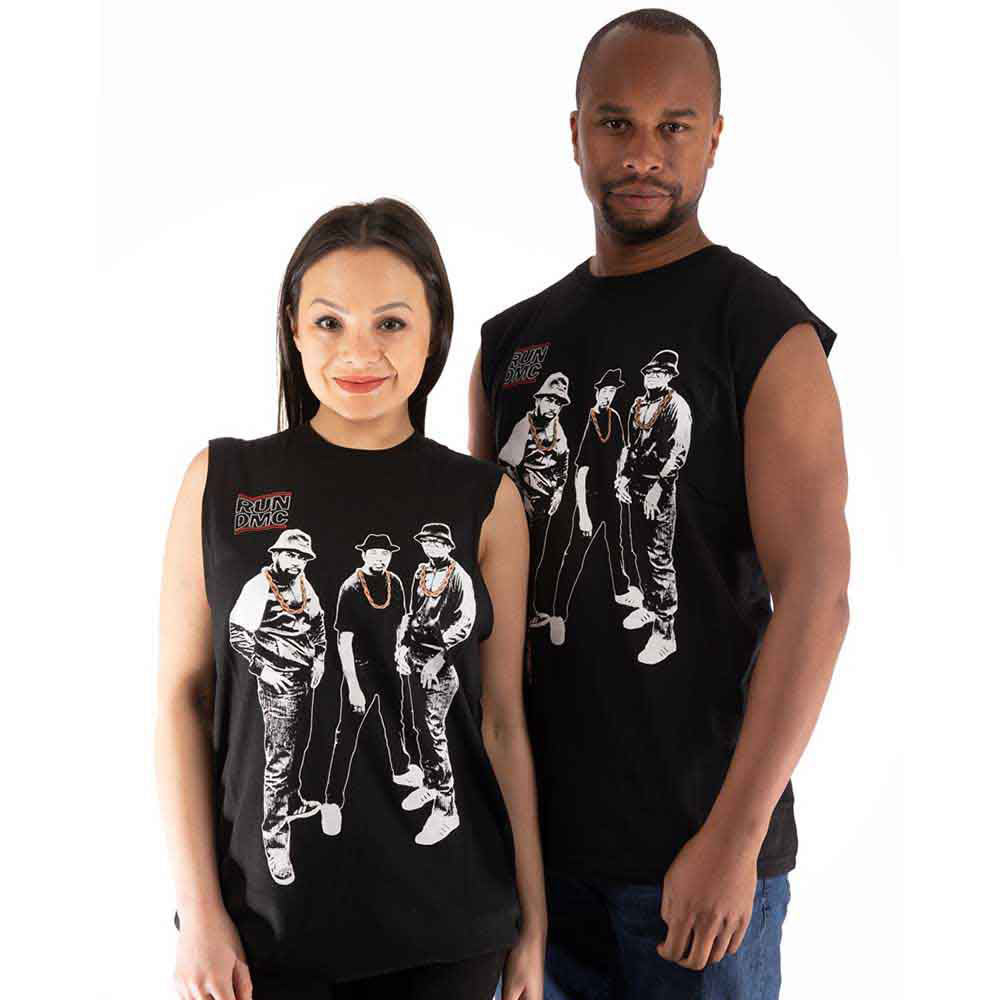 Run DMC Gold Chains Photo Mens Tank Front