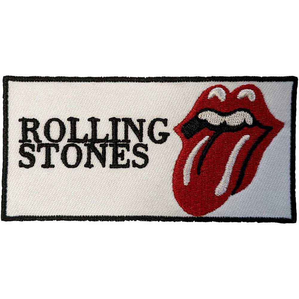 Rolling Stones Text Logo Woven Patch Front