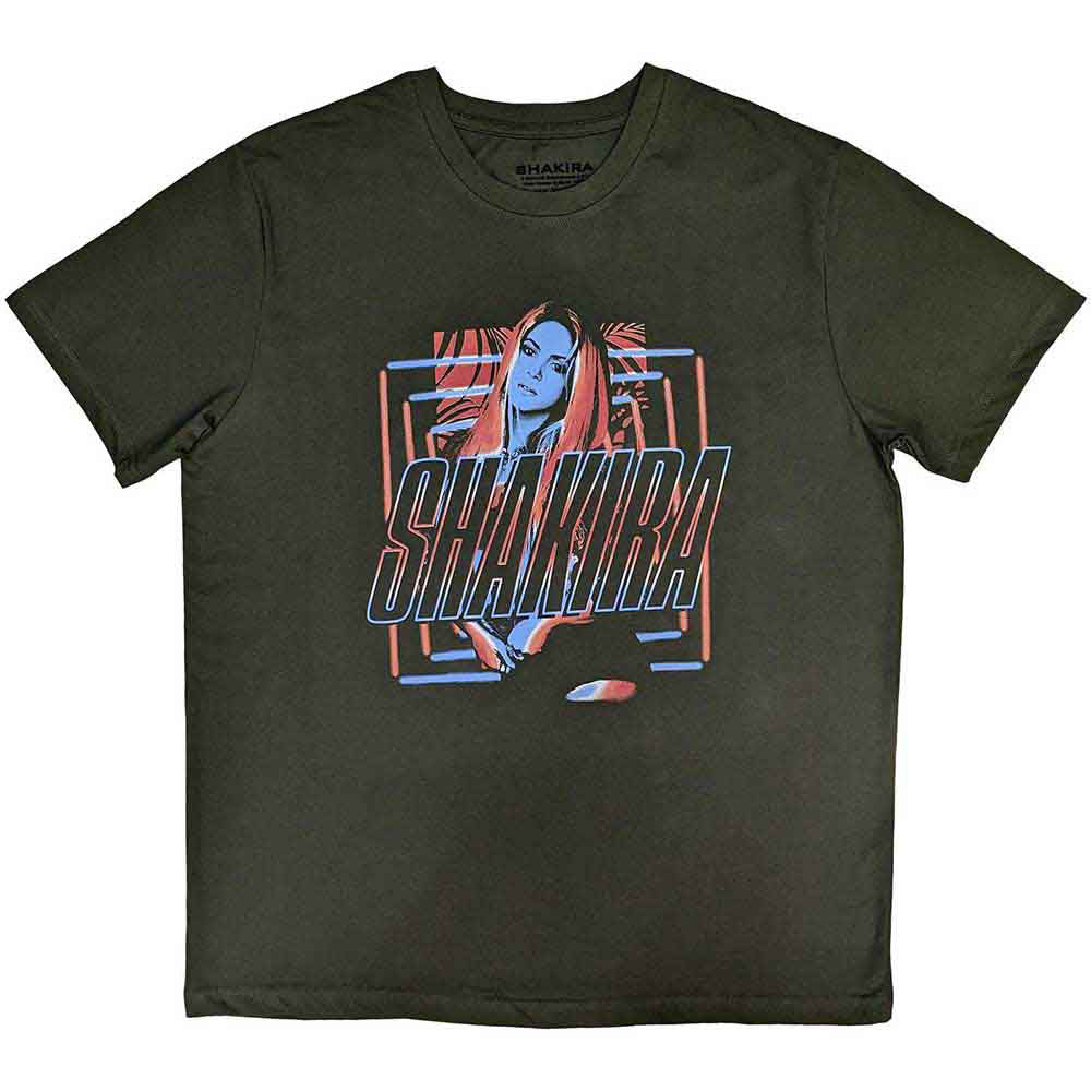 Shakira Squares And Logo T-shirt Front