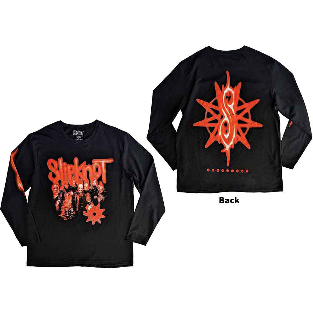 Slipknot The End, So Far Group Photo Tribal-s Nonagram Long Sleeve Front