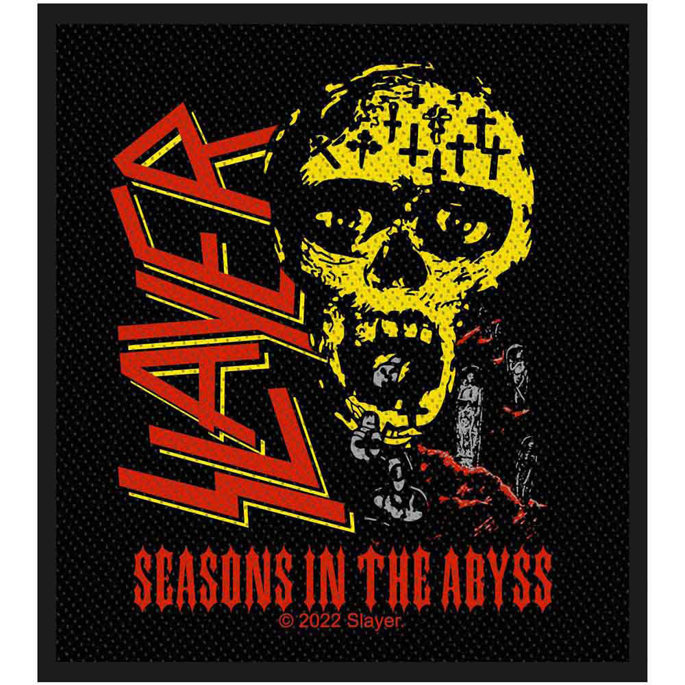 Slayer Seasons In The Abyss Skull Woven Patch Front