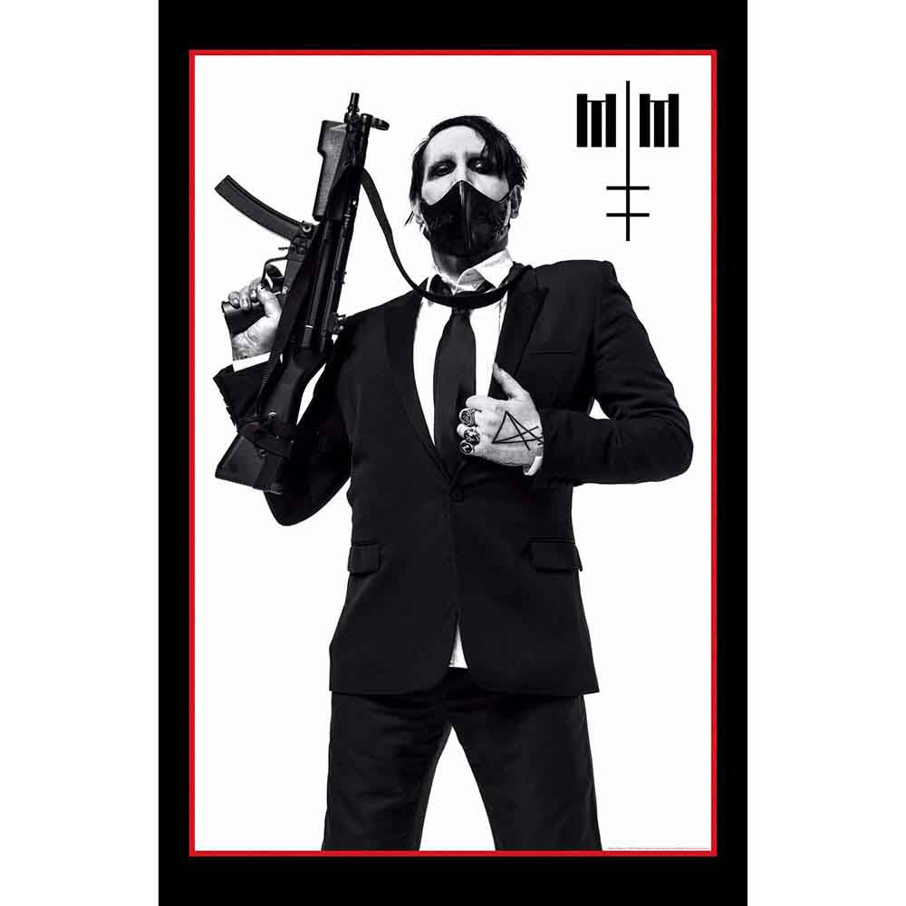 Marilyn Manson Machine Gun Poster Flag Front