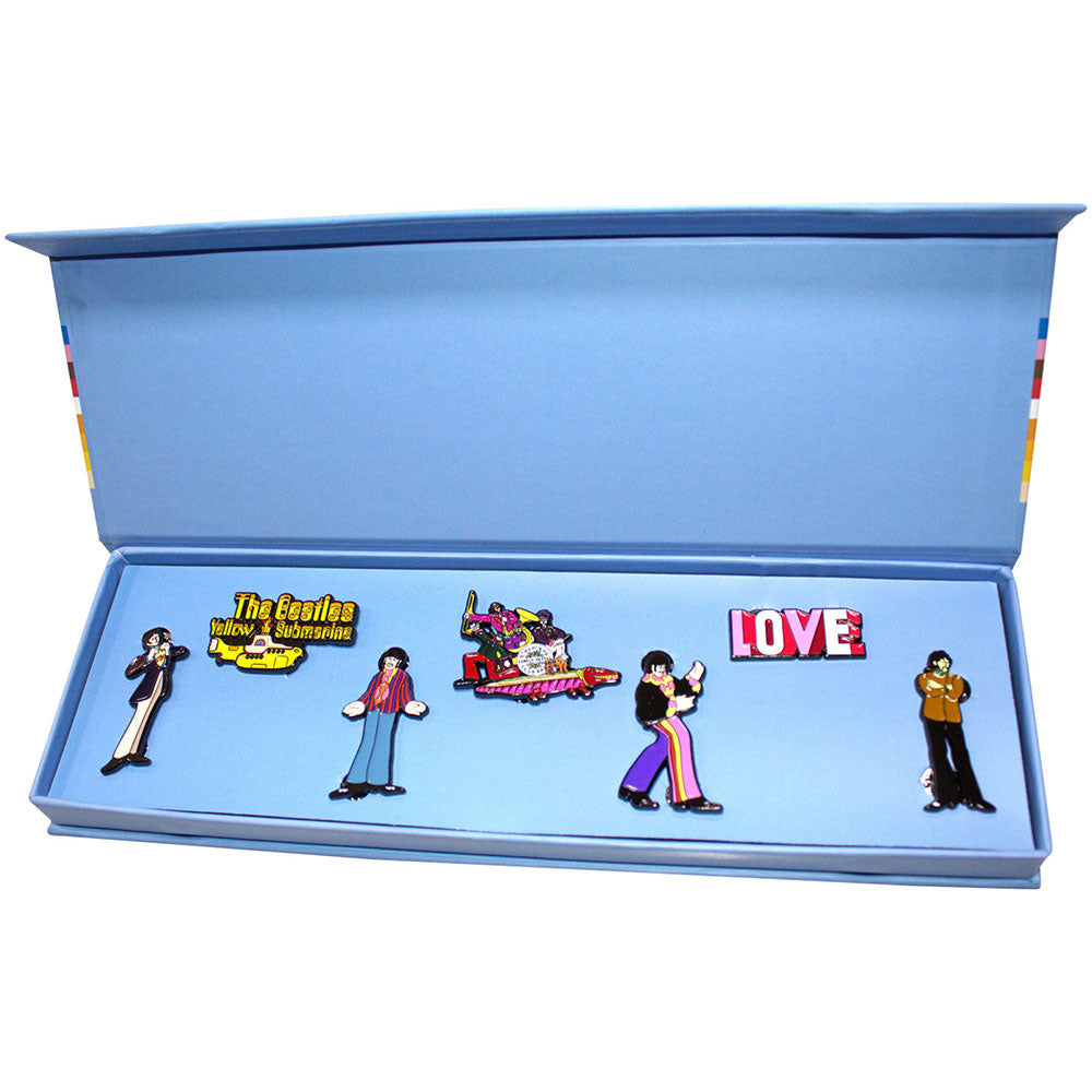 Beatles Yellow Submarine Band Mini Pewter Pin Badge Front