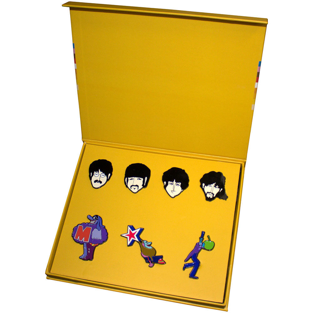 Beatles Yellow Submarine Characters Mini Pewter Pin Badge Front