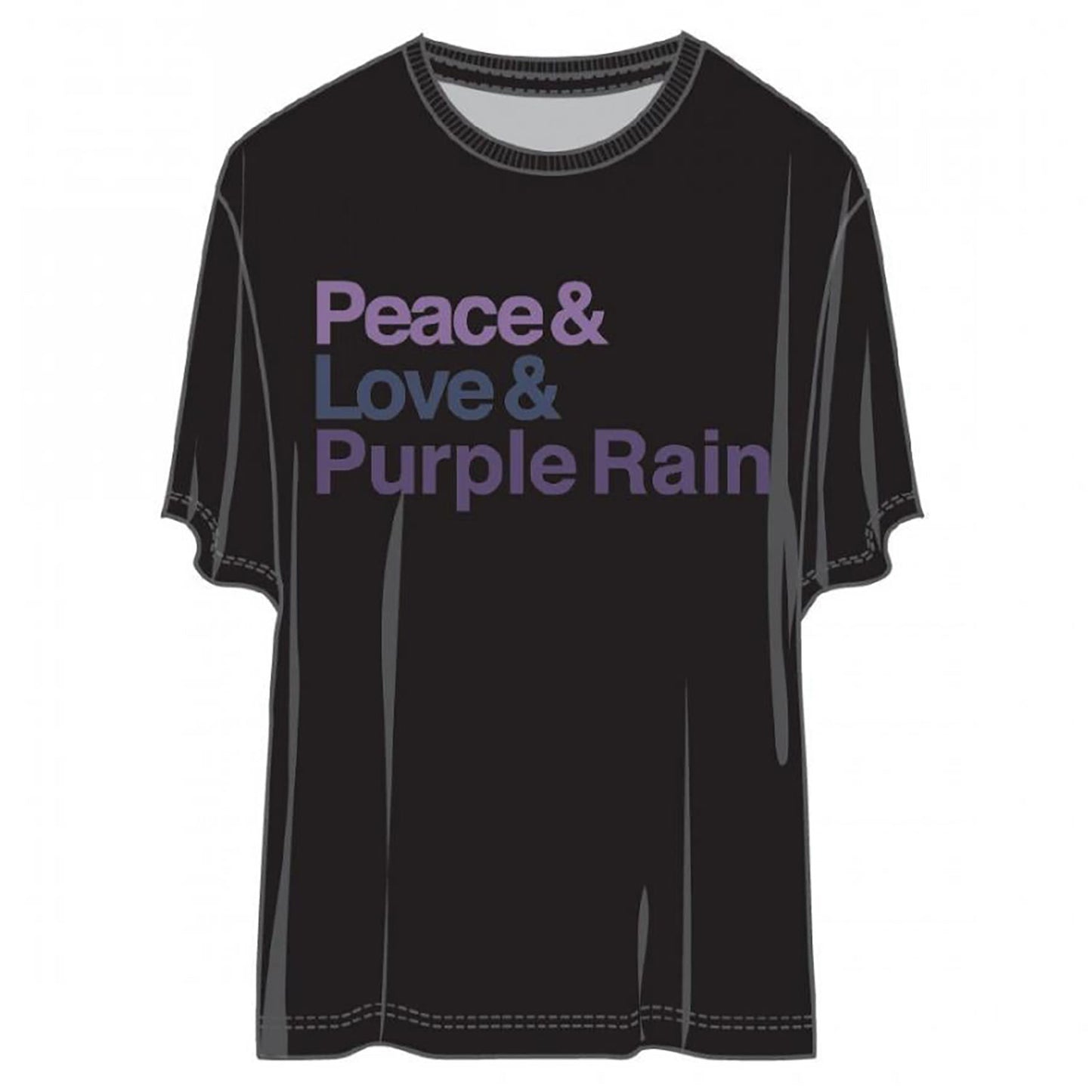 Peace Love And Purple Rain Tee (Black) T-shirt