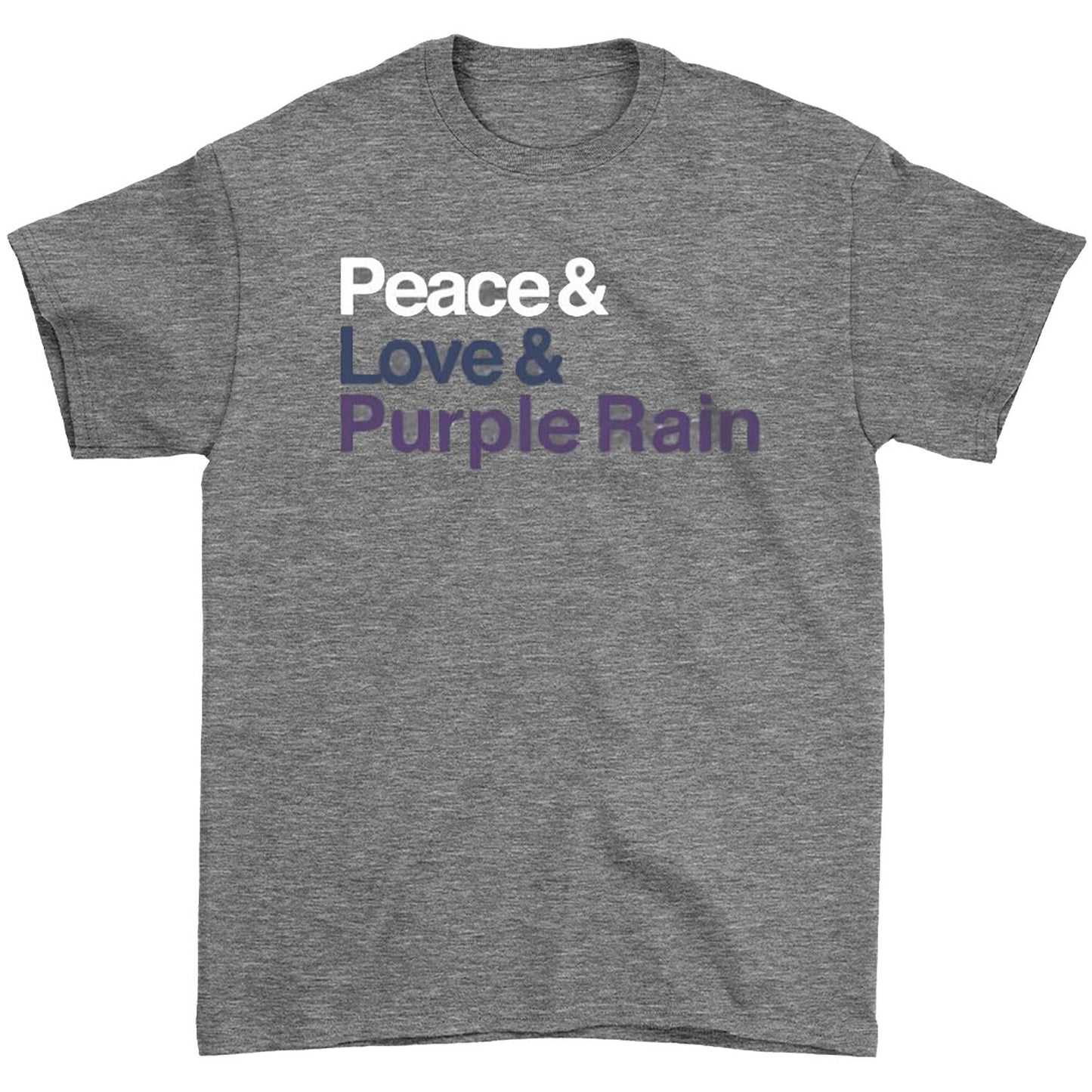 Peace Love And Purple Rain Tee (Heather Grey) T-shirt