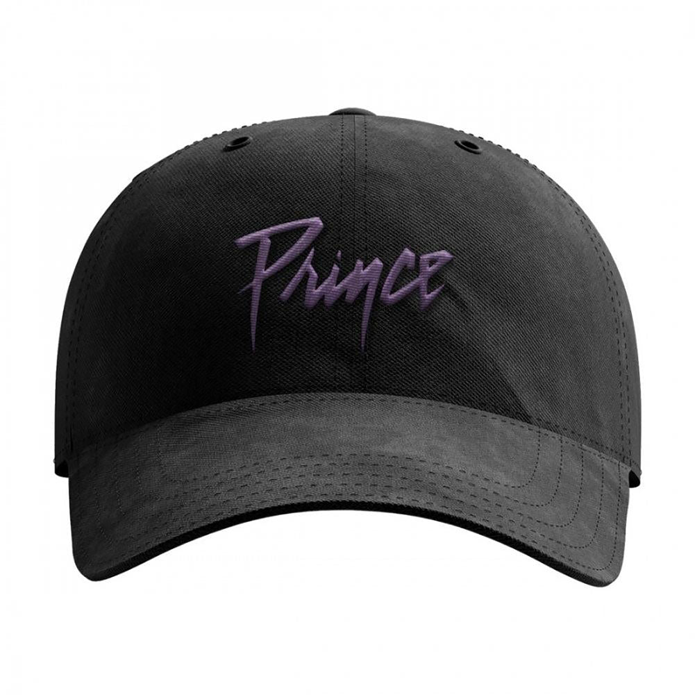 Prince Black Hat Baseball Cap Front