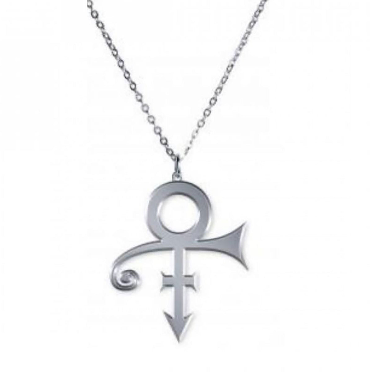 Prince Silver Love Symbol Necklace Necklace Front