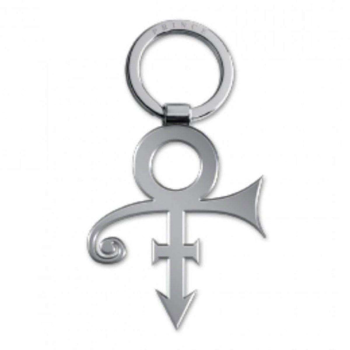 Prince Silver Love Symbol Keychain Metal Key Chain Front