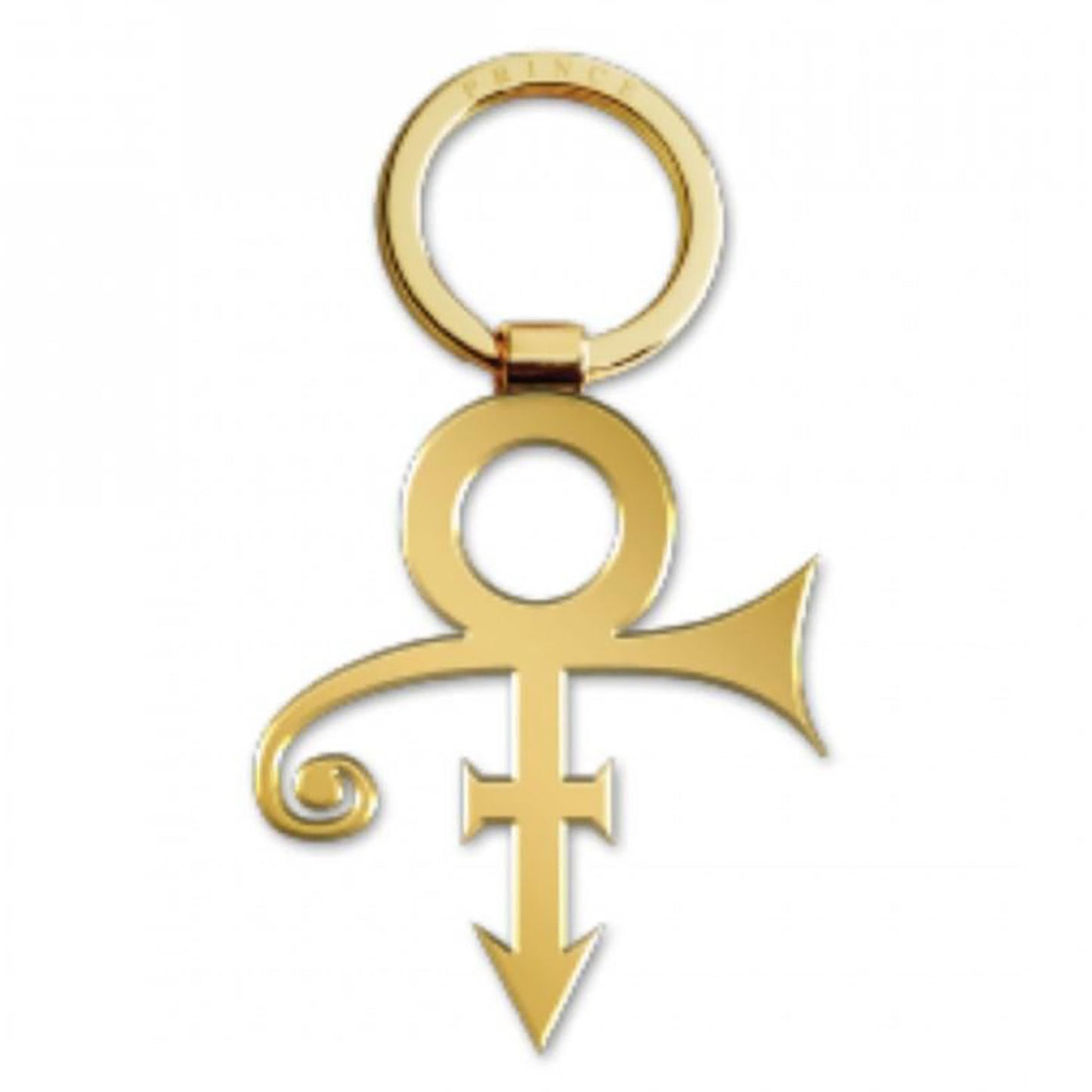 Prince Gold Love Symbol Keychain Metal Key Chain Front