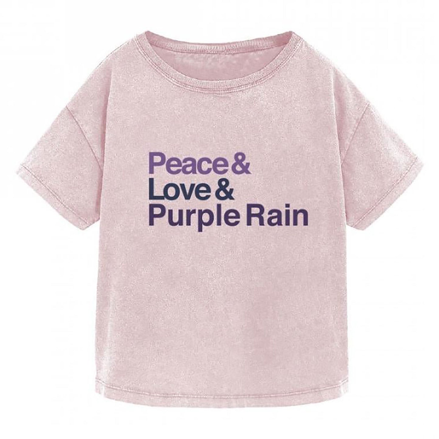 Prince Peace Love And Purple Rain Toddler Tee Childrens T-shirt Front