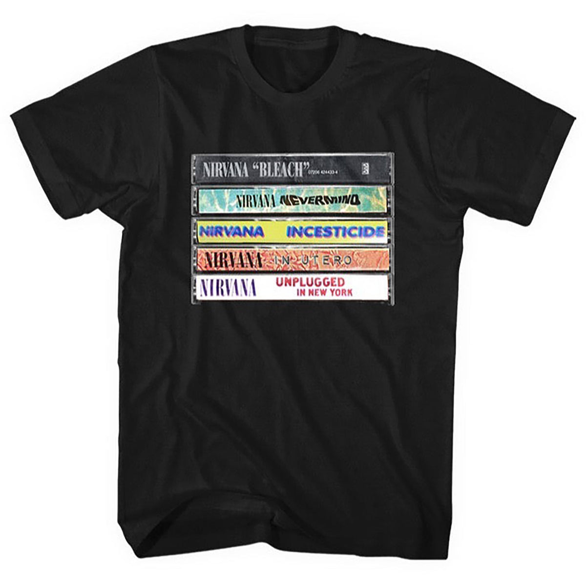 Nirvana Cassette Tape Tee T-shirt Front
