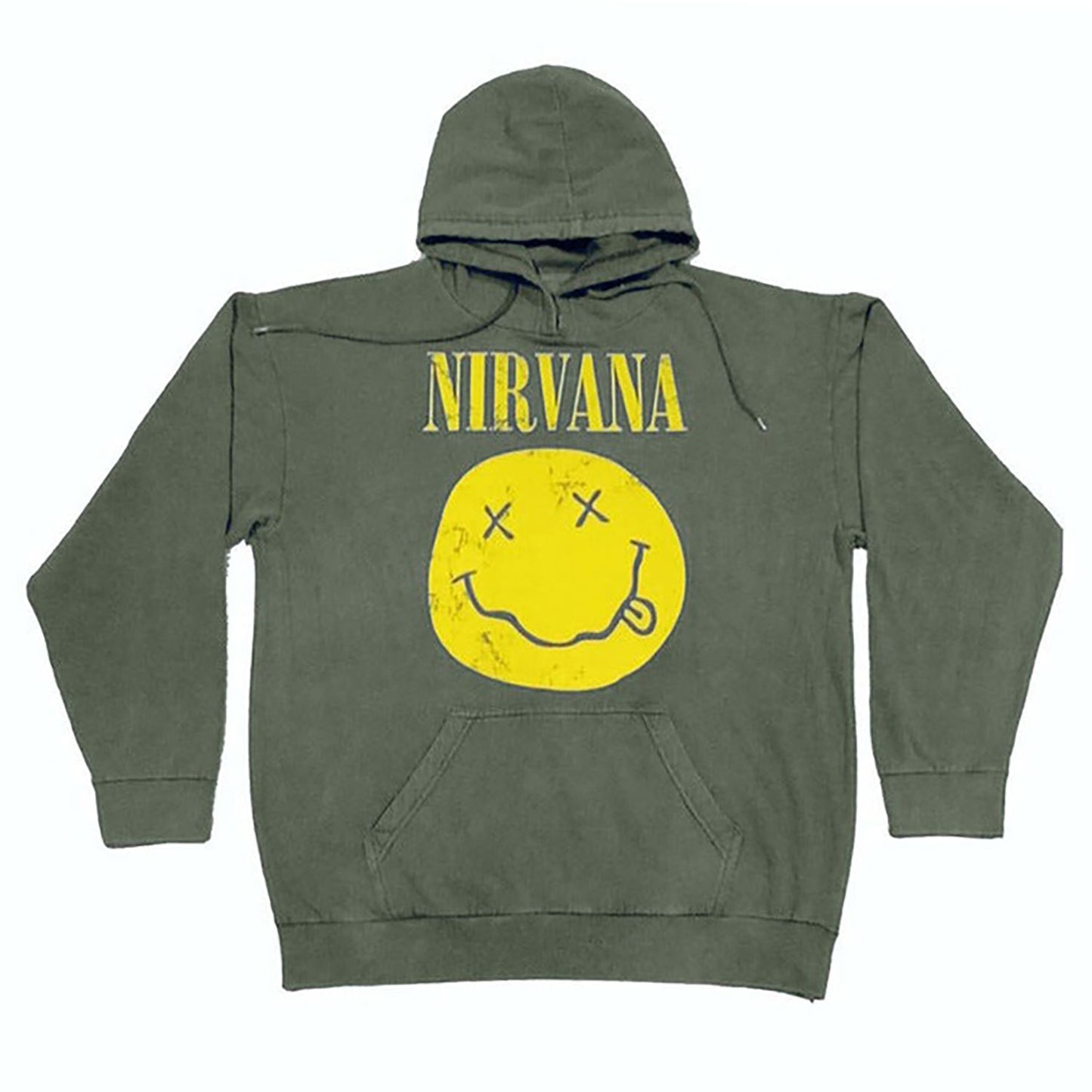 Nirvana Yellow Smiley Hoodie Hooded Sweatshirt Front
