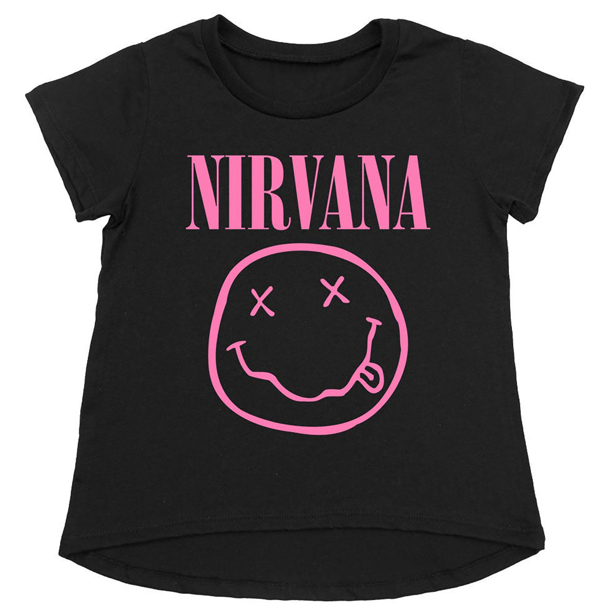 Nirvana Pink Toddler Smiley Childrens T-shirt Front