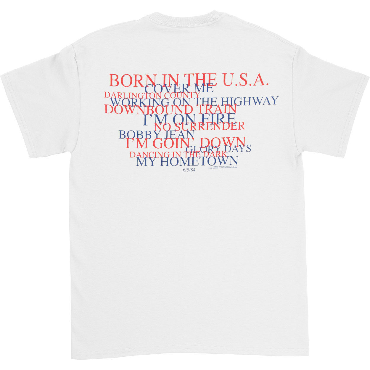 Bruce Springsteen Born In The USA T-shirt Back