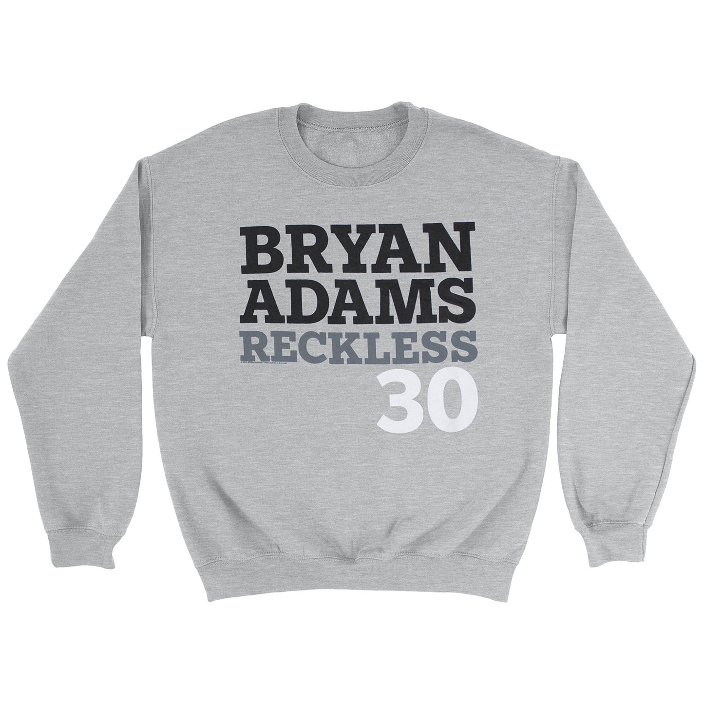 Bryan Adams Reckless 30 Sweatshirt Front