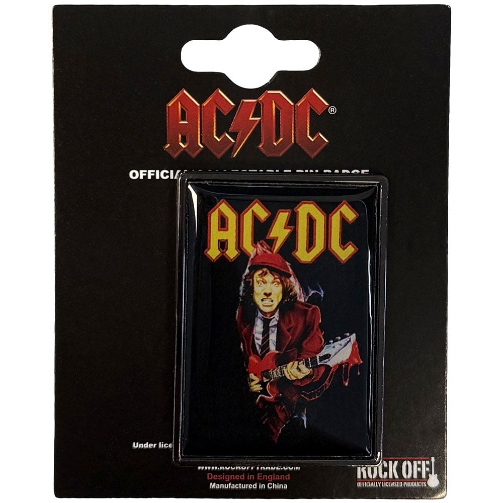 AC/DC Angus Pewter Pin Badge Front