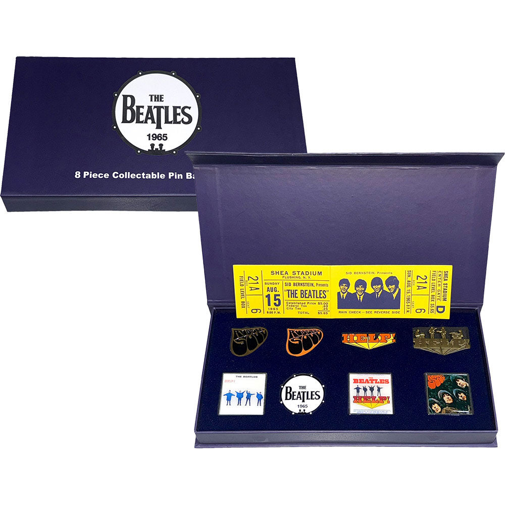 Beatles 1965 Pewter Pin Badge Front