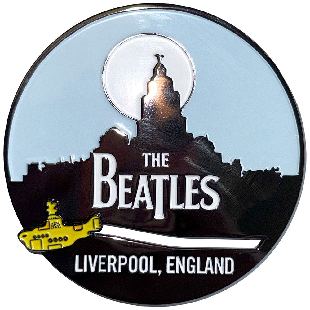 Beatles Liverpool Skyline & Yellow Submarine Magnet Front