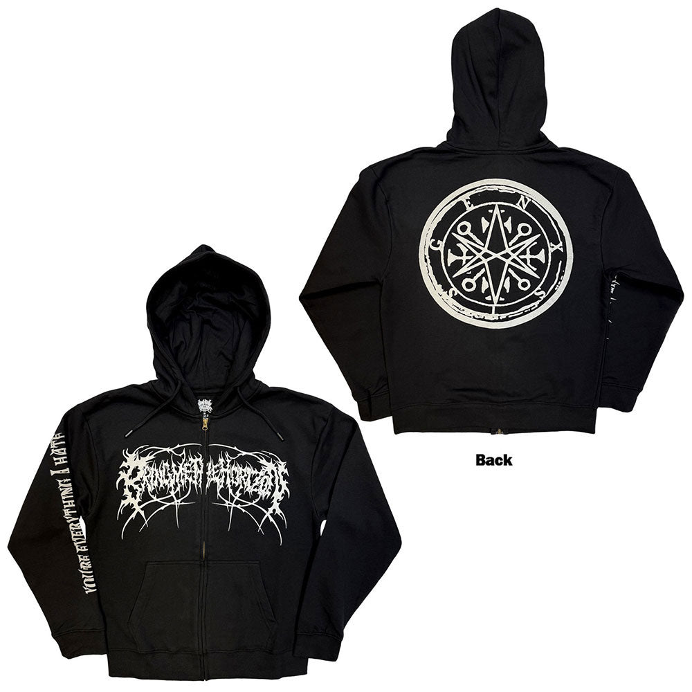 Bring Me The Horizon Metal Logo Genxsis Zippered Hooded Sweatshirt Front