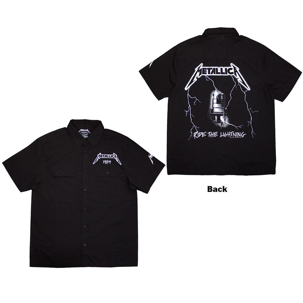 Metallica Ride The Lightning Dress Shirt Front