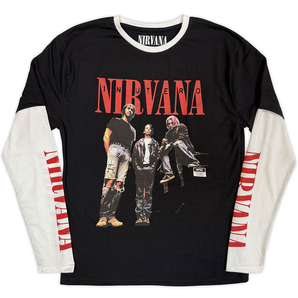 Nirvana In Utero Band Photo Long Sleeve Front