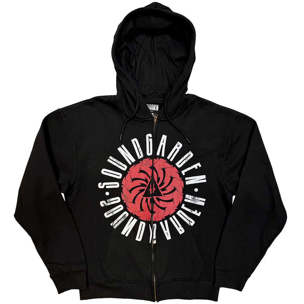Soundgarden Circle Logo Zippered Hooded Sweatshirt Front