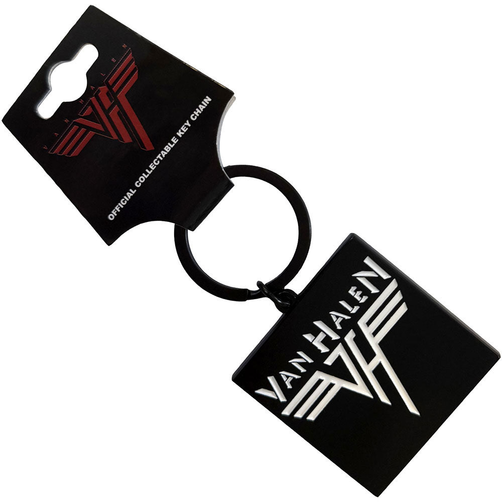 Van Halen Retro Logo Metal Key Chain Front