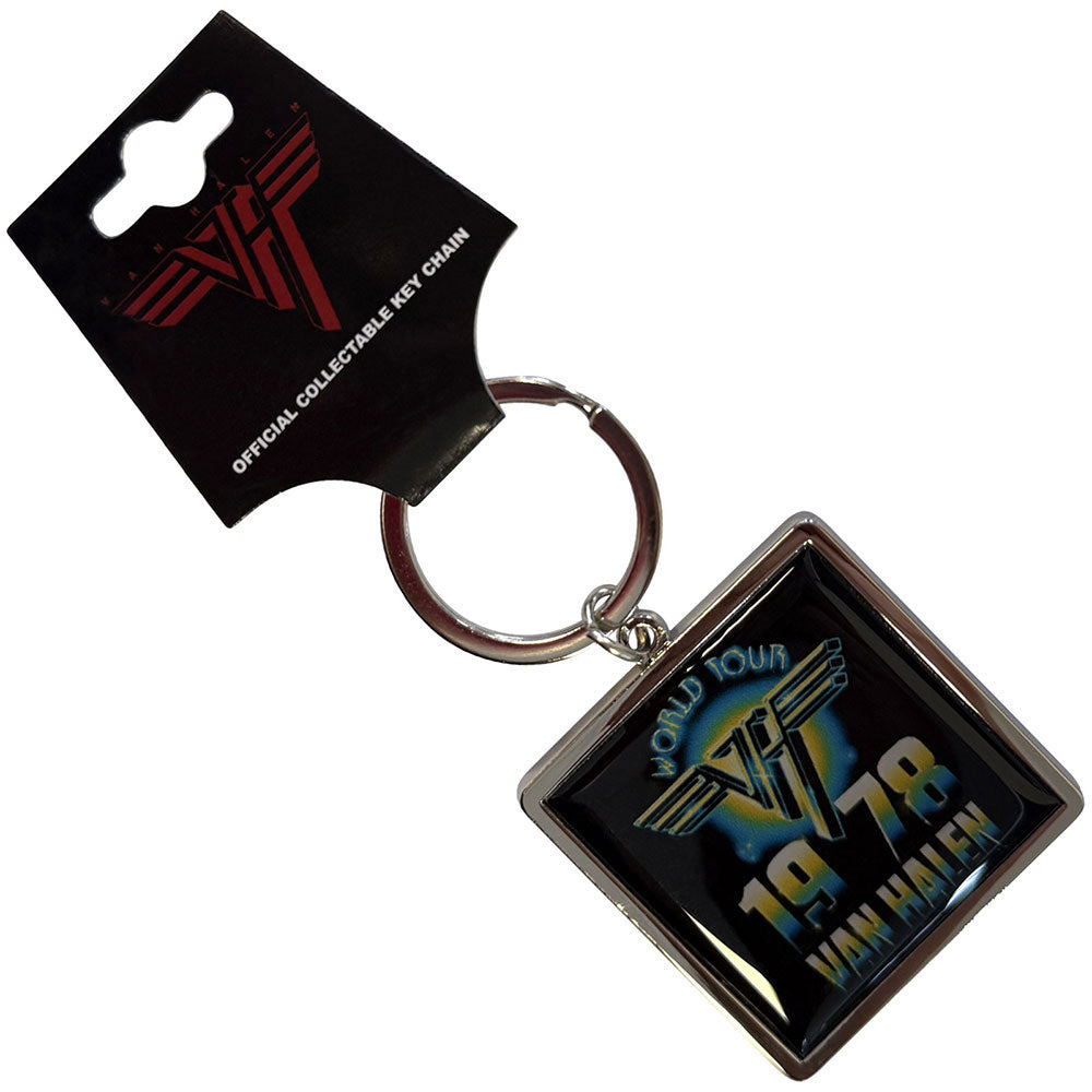 Van Halen World Tour '78 Metal Key Chain Front