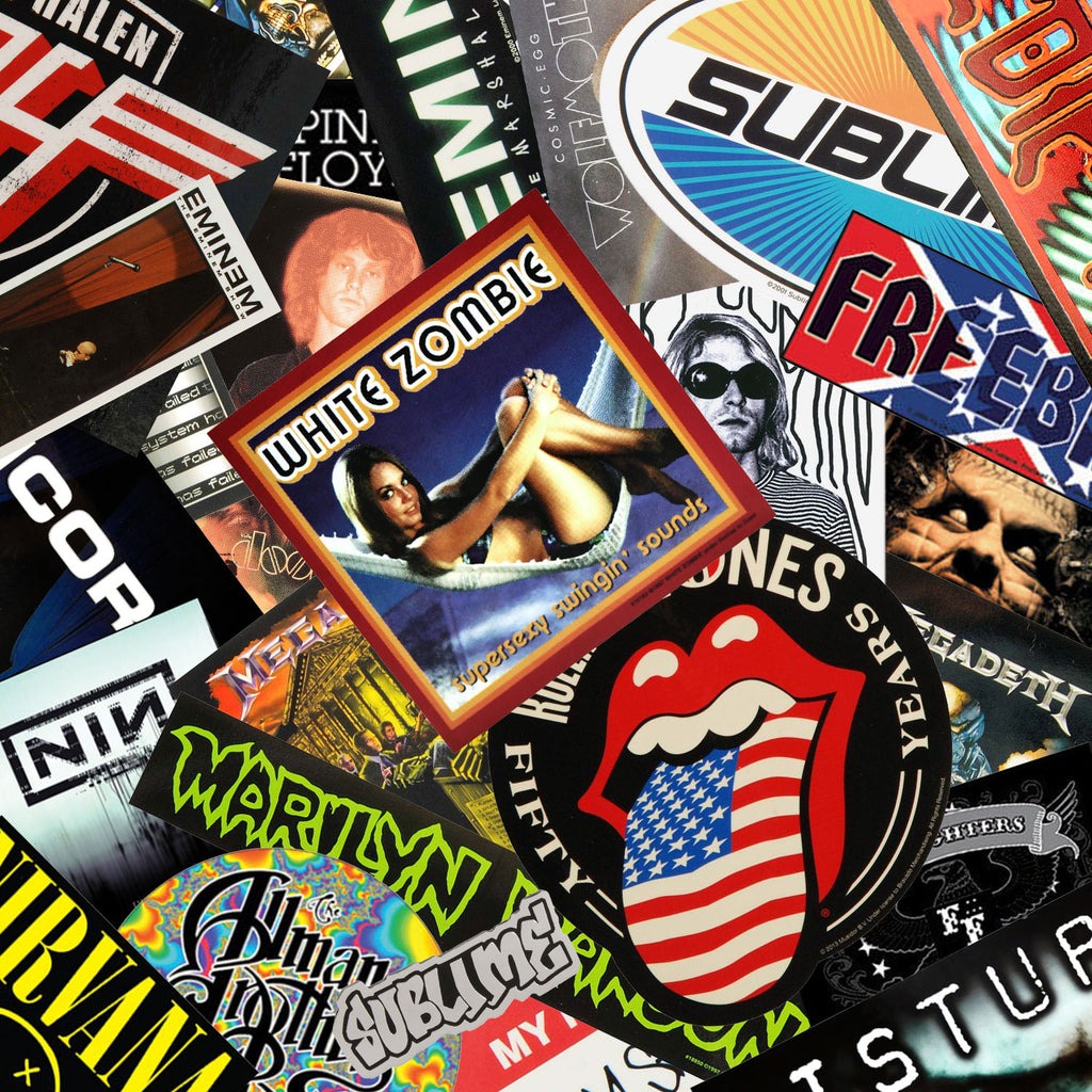 Rockabilia 25 or 50 Random Band Stickers Grab Bag Sticker Front