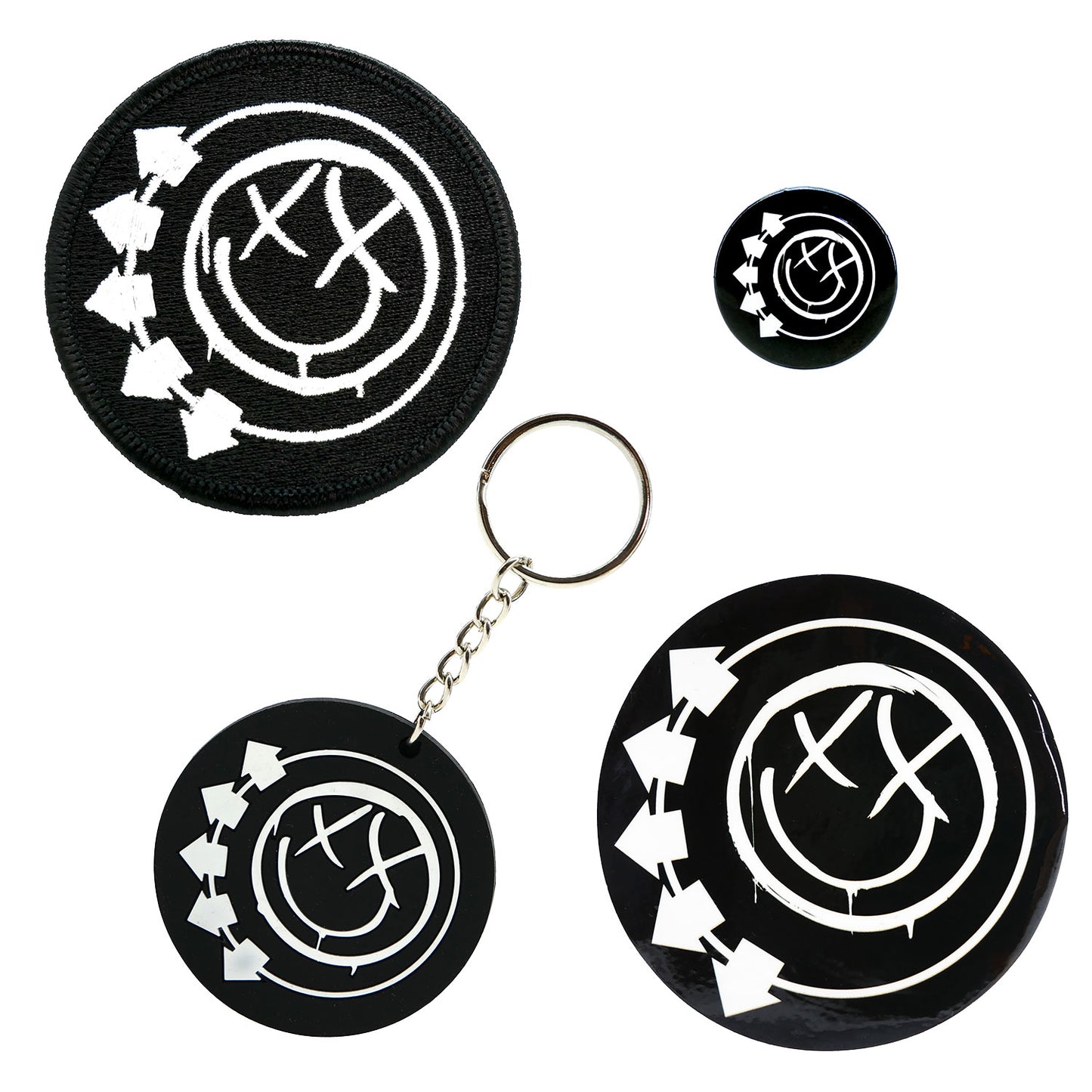 Smiley Face Accessories Pack Rubber Key Chain