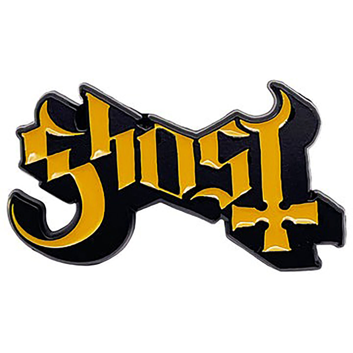 Ghost Logo Pewter Pin Badge Back