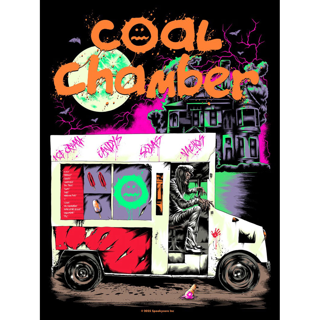 Coal Chamber by Josh Beamish (Rockabilia Exclusive) Blacklight Front